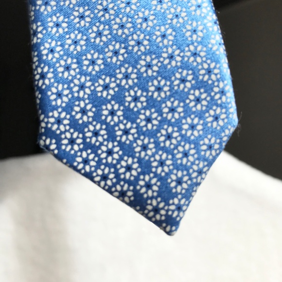Ermenegildo Zegna Tie FLOWER POWER Blue pattern - Picture 3 of 8